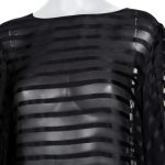 Black See Trough Striped Blouse by Chanel - Le Dressing Monaco