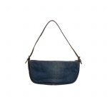 Denim Leather Embellished Baguette Bag by Fendi - Le Dressing Monaco